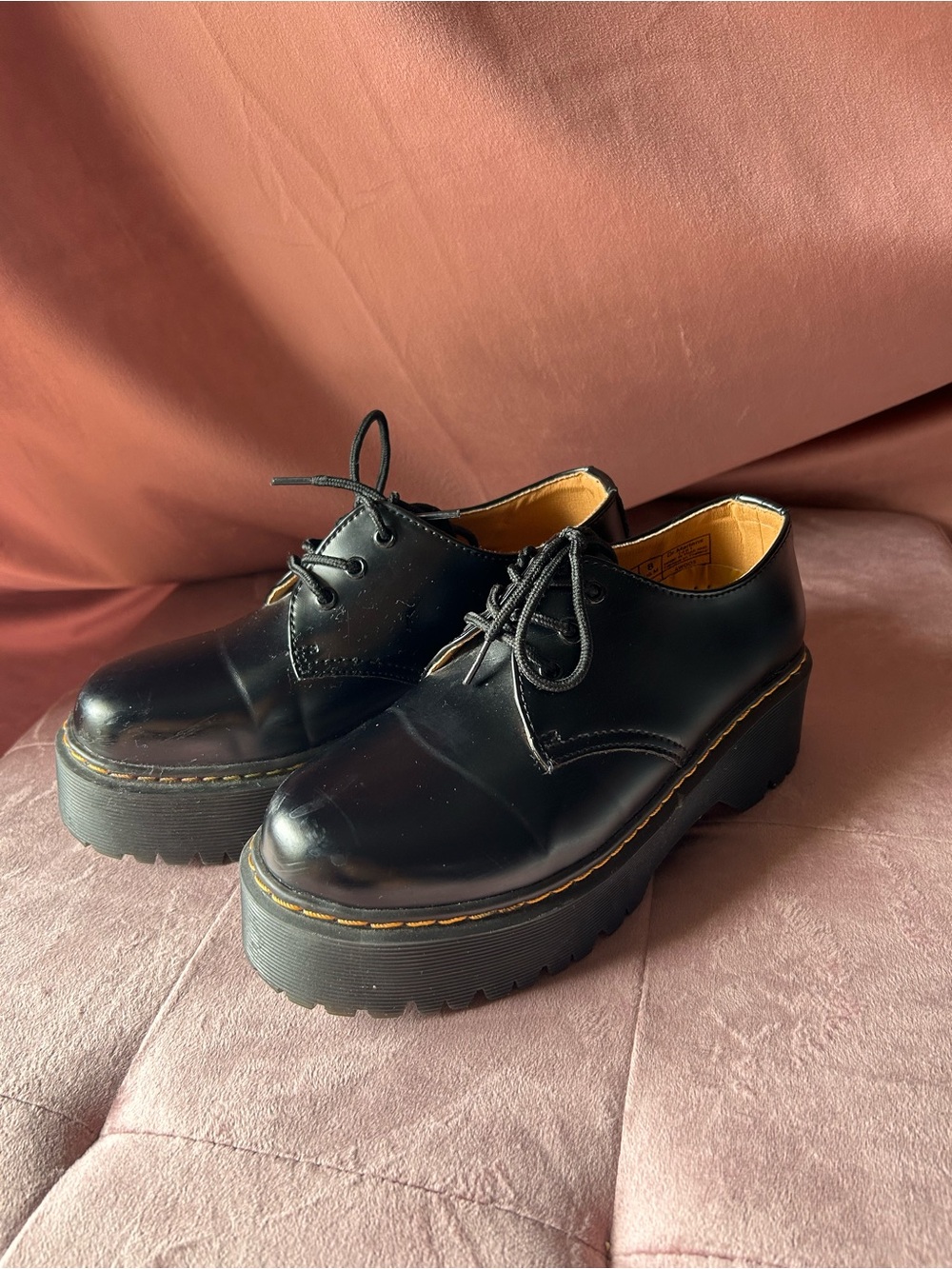 Dr Martens Black Platform Lace-Up Women's Shoes